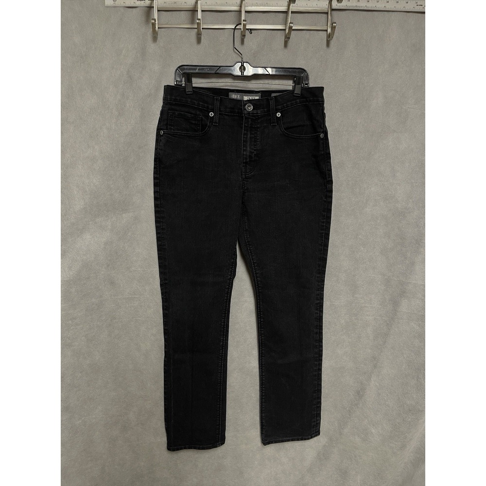 BKE Jeans Men 34x31 Black Dark Wash Jake Straight Preppy Buckle Stretch Preppy - Picture 2 of 11